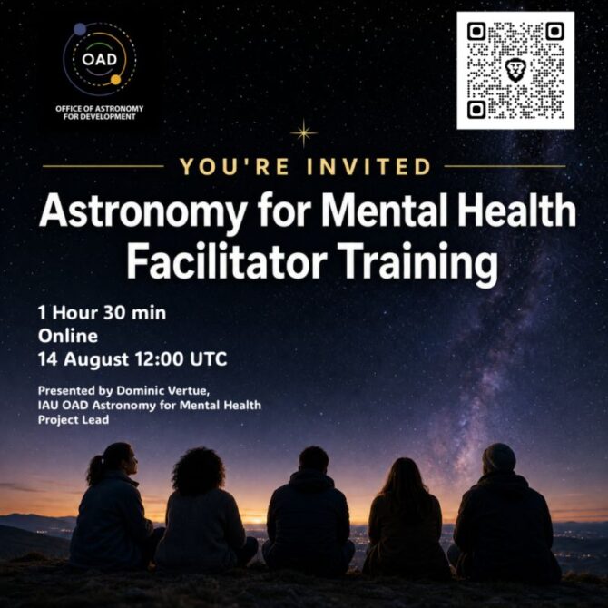 Astronomy for Mental Health: First Online Facilitator Training